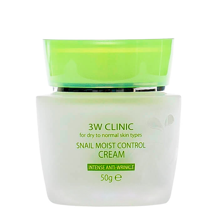 Увлажняющий крем для лица с муцином улитки 3W CLINIC Snail Moist Control Cream