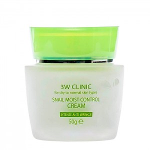 Увлажняющий крем для лица с муцином улитки 3W CLINIC Snail Moist Control Cream - 50ml