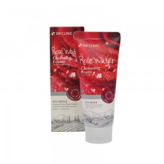 Пенка для умывания с розовой водой 3W CLINIC Rose Water Foam Cleansing 100 мл Пенка для умывания с розовой водой 3W CLINIC Rose Water Foam Cleansing 100 мл