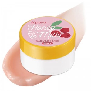 Восстанавливающая маска для губ APIEU Honey Milk Daily Lip Mask Berry 6г