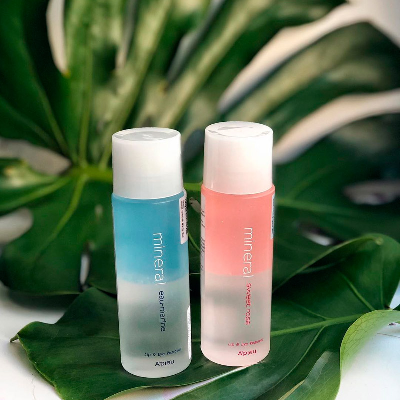Миниатюра средства для снятия макияжа APIEU Mineral Lip Eye Remover Sweet Rose 100мл
