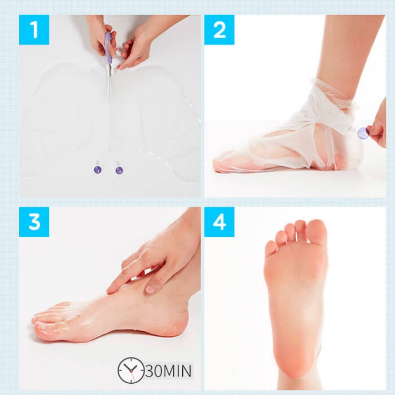 Как пользоваться носочками для ног. Пилинг-носочки - a'PIEU Soft foot 30 minute peeling Socks, 40 мл. Носочки пилинг для ног Корея. Корейские носочки для педикюра отшелушивающие. Носочки для педикюра APIEU.