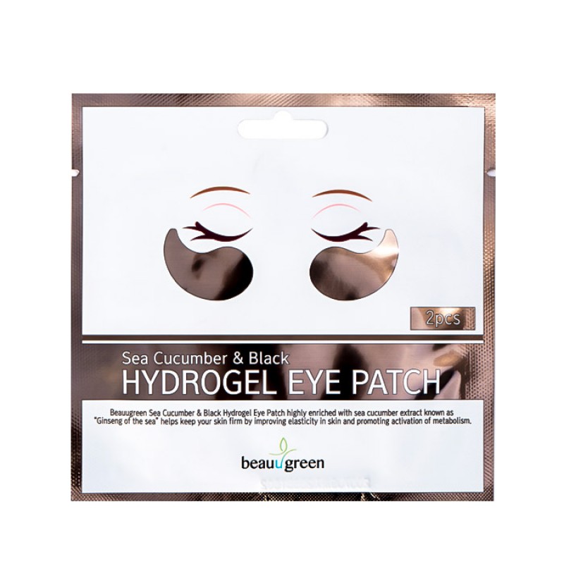 Гидрогелевые патчи для век BEAUUGREEN Sea Cucumber Black Hydrogel Eye Patch - 1 пара