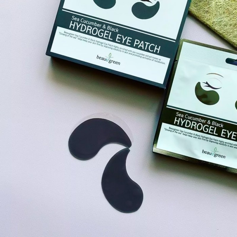 Гидрогелевые патчи для век BEAUUGREEN Sea Cucumber Black Hydrogel Eye Patch - 1 пара
