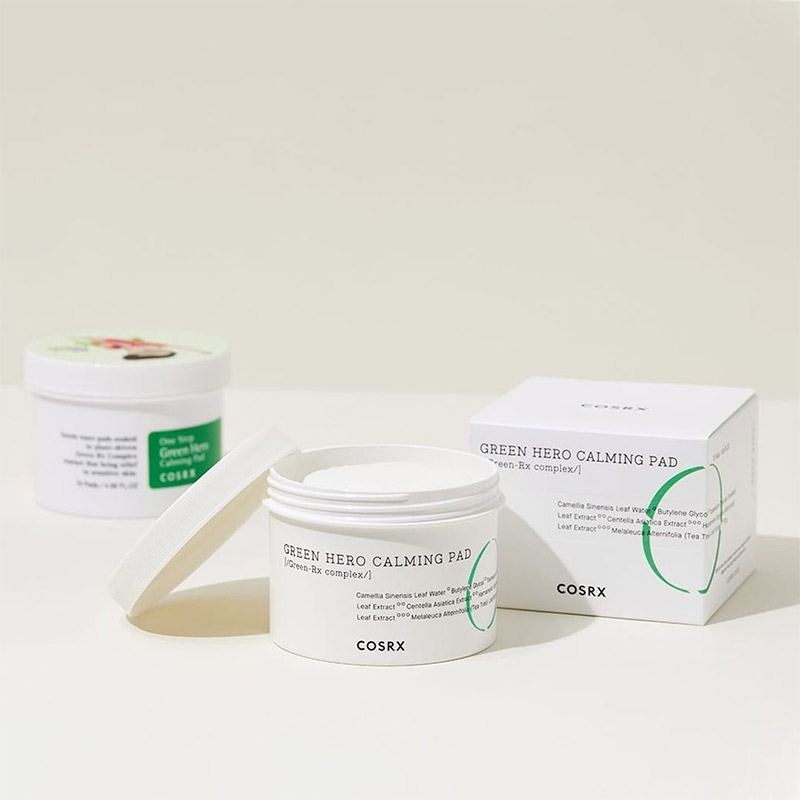 Успокающающие диски для лица COSRX One Step Green Hero Calming Pad 70 шт