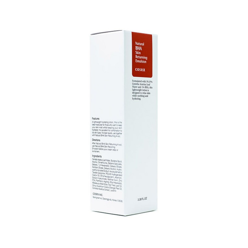  Эмульсия для проблемной кожи с BHA-кислотой COSRX Natural BHA Skin Returning Emulsion - 100 мл
