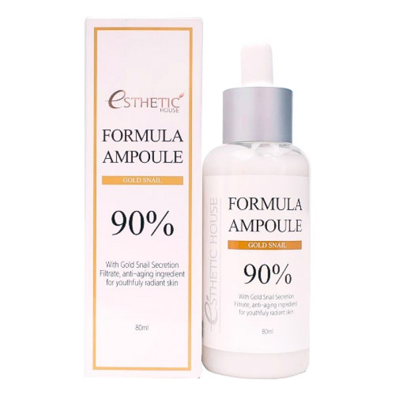 Сыворотка для лица с муцином улитки и золотом ESTHETIC HOUSE Formula Ampoule Gold Snail - 80 мл