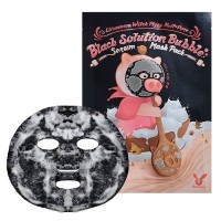 Очищающая пузырьковая маска для лица ELIZAVECCA Witch Piggy Hell-Pore Black Solution Bubble Serum Mask Pack 28 гр