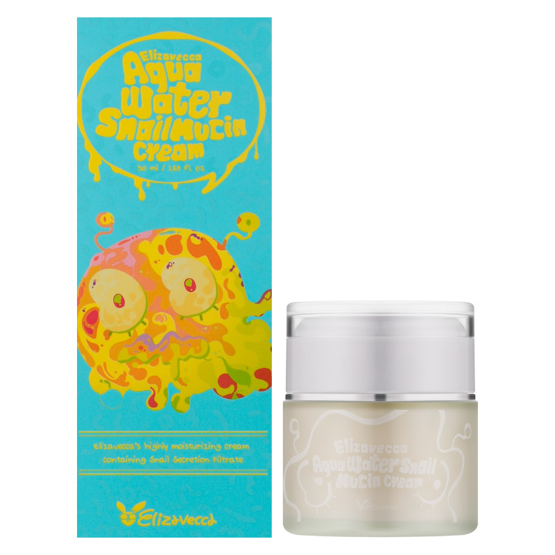 Крем для лица с муцином улитки Elizavecca Aqua Water Snail Mucin Cream 50 мл