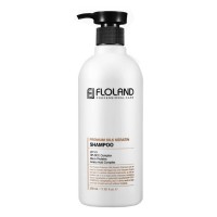 Восстанавливающий шампунь с кератином FLOLAND Premium Silk Keratin Shampoo - 530ml