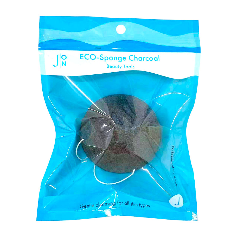 Спонж конняку древесный уголь J ON ECO-Sponge Charcoal 1 шт Спонж конняку древесный уголь J ON ECO-Sponge Charcoal 1 шт