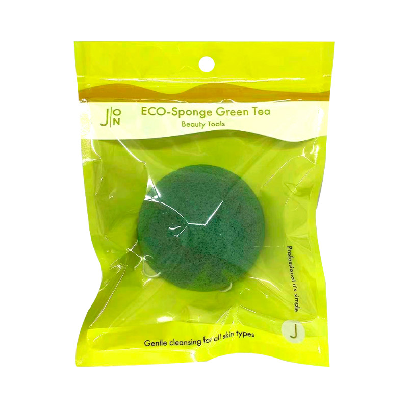Спонж конняку зеленый чай J ON ECO-Sponge Green Tea 1 шт Спонж конняку зеленый чай J ON ECO-Sponge Green Tea 1 шт