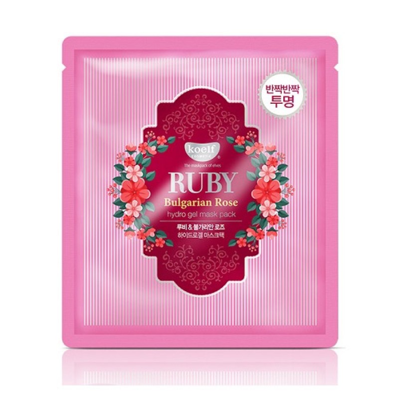 Гидрогелевая маска с рубиновой пудрой KOELF Hydro Gel Mask Pack Ruby and Bulgarian Rose - 30g