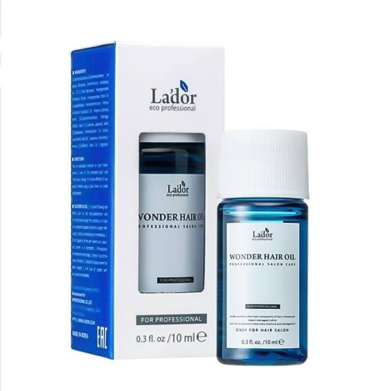 Миниатюра увлажняющего масла для волос LADOR Wonder Hair Oil - 10 мл