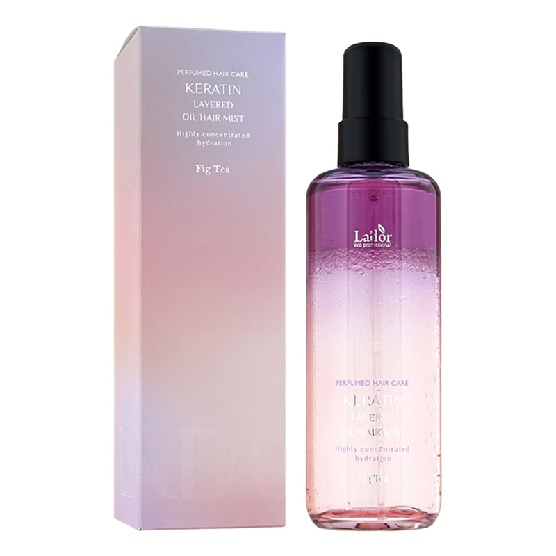 Парфюмированный двухфазный мист для волос Lador Keratin Layered Oil Mist Fig Tea 130мл
