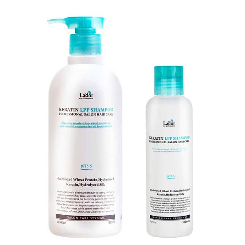 Бессульфатный кератиновый шампунь LADOR Keratin LPP Shampoo 150/530мл