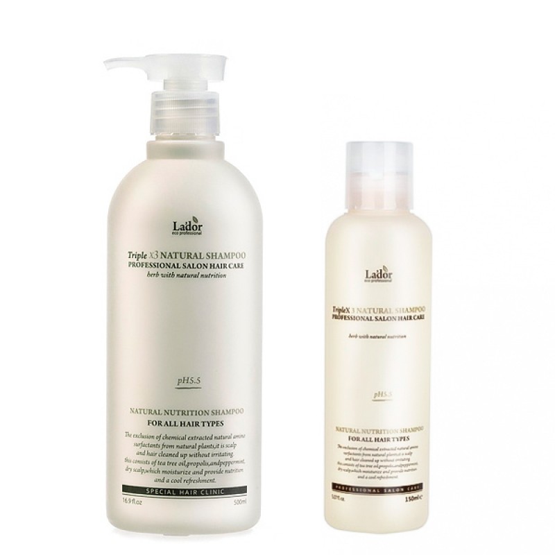 Бессульфатный шампунь с эфирными маслами LADOR Triplex Natural Shampoo