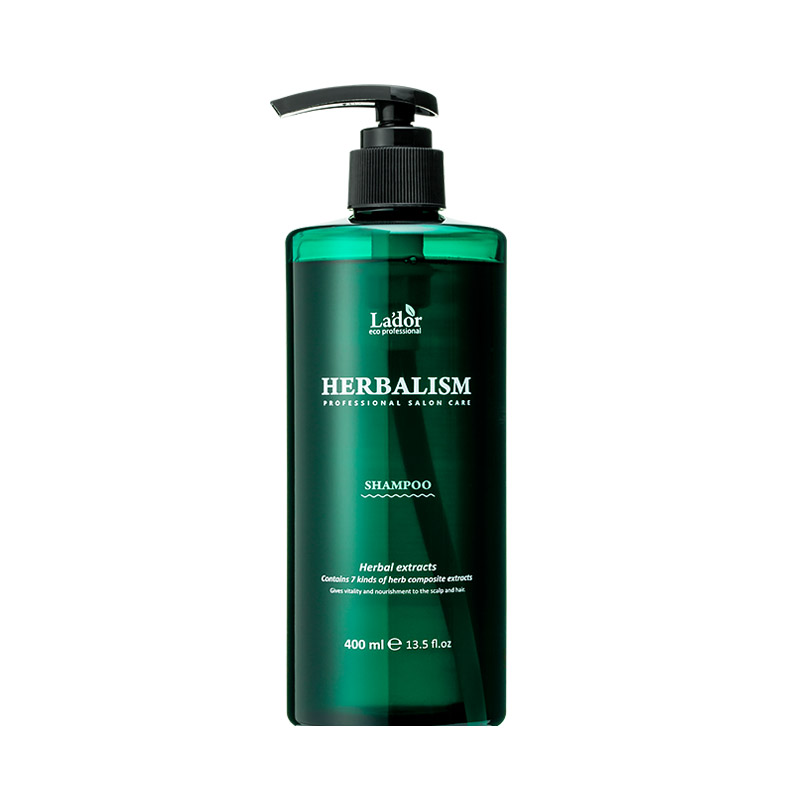 Слабокислотный травяной шампунь с аминокислотами LADOR Herbalism Shampoo 150/400 мл