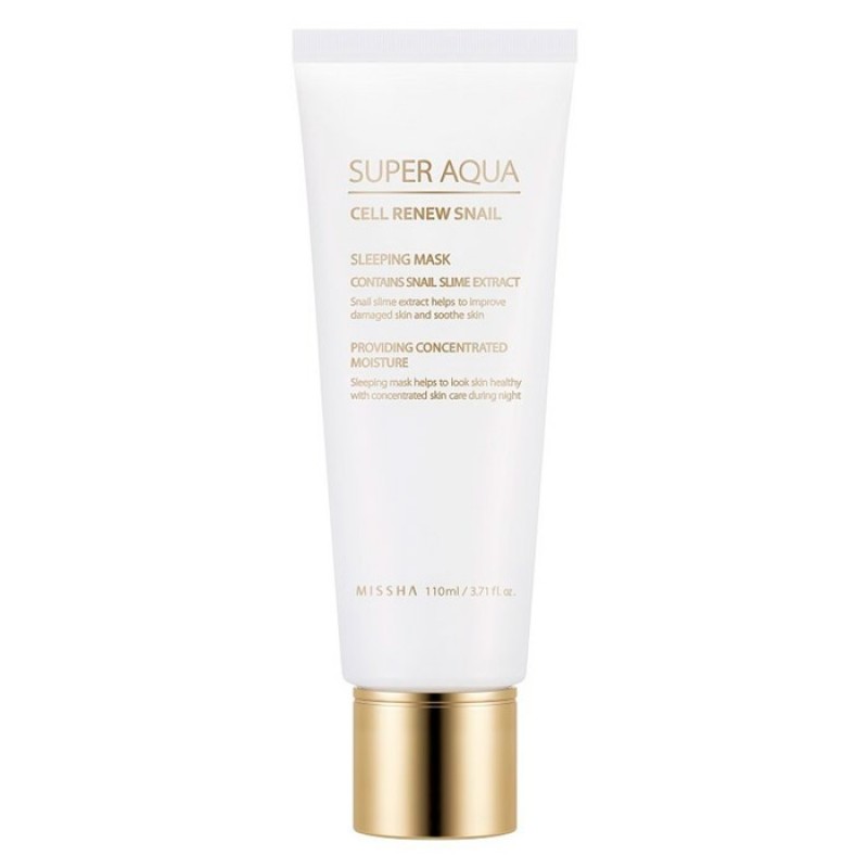 Регенерирующая ночная маска для лица MISSHA Super Aqua Cell Renew Snail Sleeping Mask - 110мл