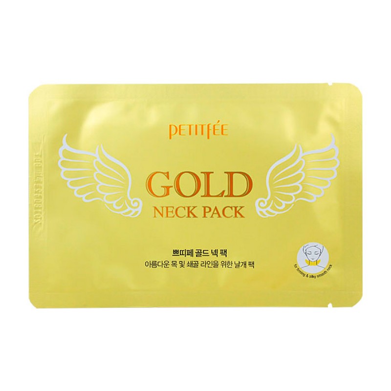 Гидрогелевый патчи с золотом для шеи PETITFEE Gold Neck Pack - 10г