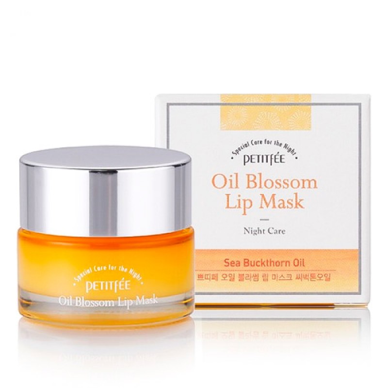 Маска для губ с маслом облепихи PETITFEE Oil Blossom Lip Mask Sea Buckthorn - 15g