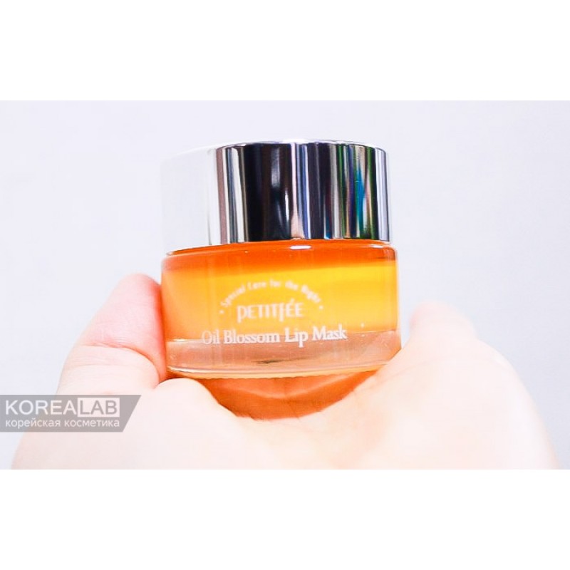 Маска для губ с маслом облепихи PETITFEE Oil Blossom Lip Mask Sea Buckthorn - 15g