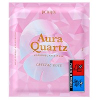 Гидрогелевая маска с жемчужной пудрой для выравнивания тона Petitfee Aura Quartz Hydrogel Face Mask 30мл