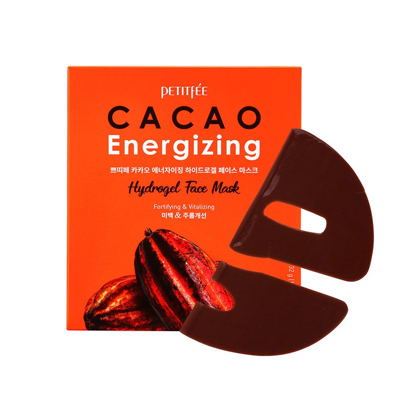 Тонизирующая гидрогелевая маска для лица с какао PETITFEE Cacao Energizing Hydrogel Face Mask 32 гр