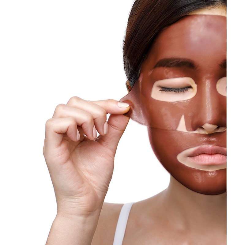 Тонизирующая гидрогелевая маска для лица с какао PETITFEE Cacao Energizing Hydrogel Face Mask 32 гр