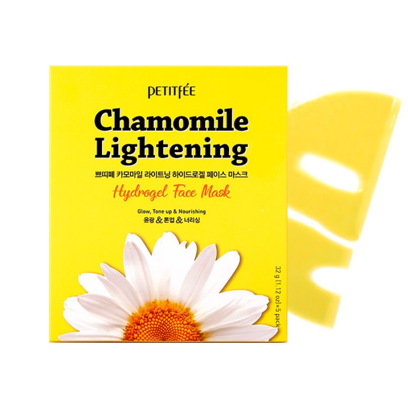 Успокаивающая гидрогелевая маска PETITFEE Chamomile Lightening Hydrogel Face Mask - 30 гр Успокаивающая гидрогелевая маска PETITFEE Chamomile Lightening Hydrogel Face Mask - 30 гр