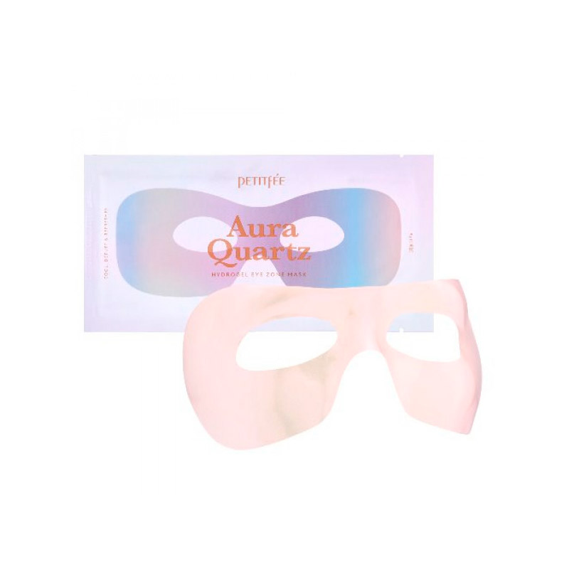 Гидрогелевая маска для области вокруг глаз Petitfee Aura Quartz Hydrogel Eye Zone Mask Iridescent Lavender 1 шт