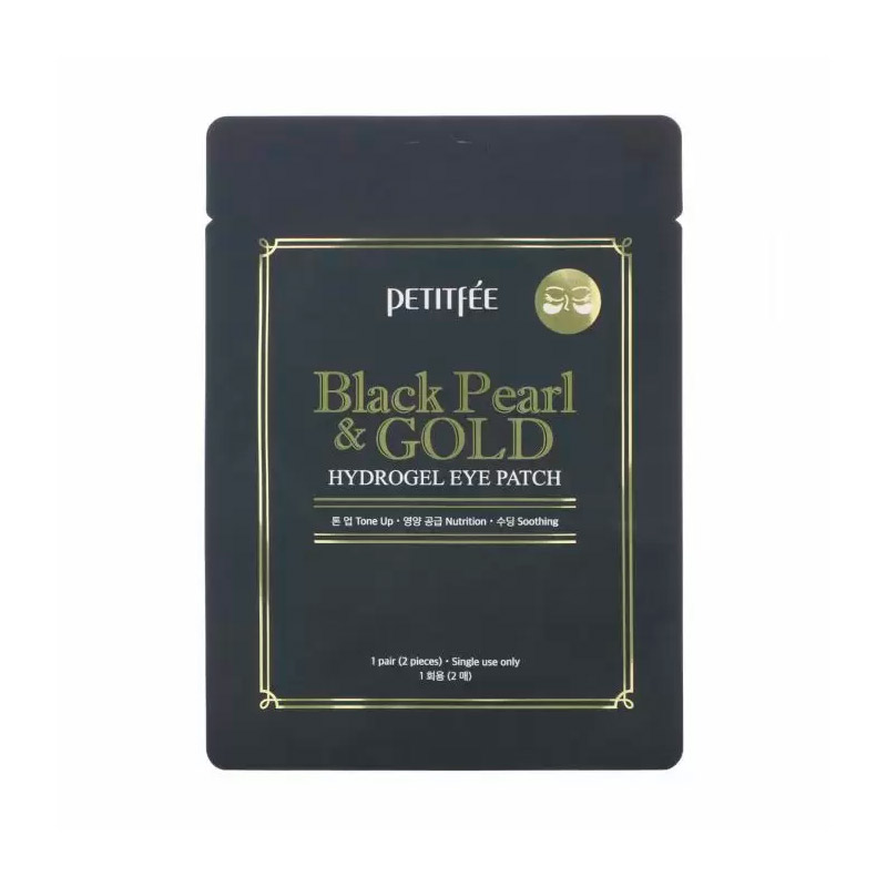 Гидрогелевые патчи для глаз с жемчугом и золотом PETITFEE Black Pearl and Gold 1 пара