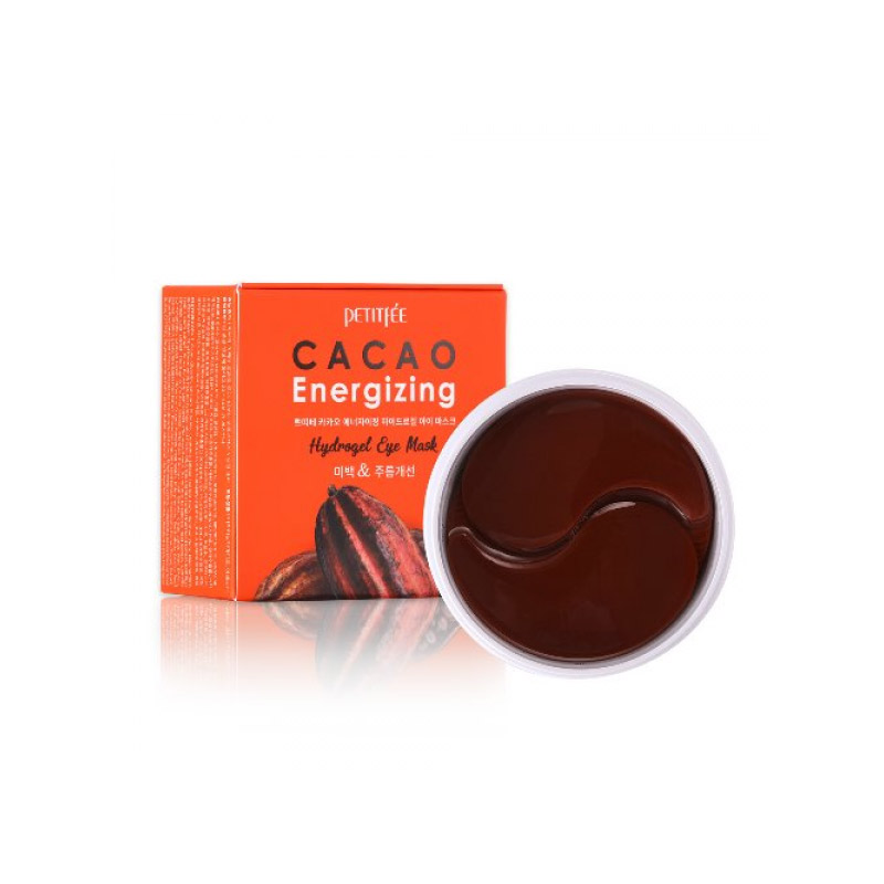 Тонизирующие гидрогелевые патчи с какао PETITFEE Cacao Energizing Hydrogel Eye Patch 30 пар
