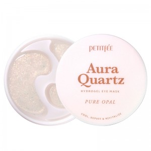 Охлаждающие патчи от морщин и отеков Petitfee Aura Quartz Hydrogel Eye Mask Pure Opal 20 пар