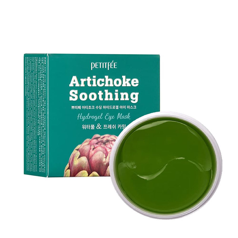 Успокаивающие гидрогелевые патчи для глаз с артишоком PETITFEE Artichoke Soothing Hydrogel Eye Mask 30 пар