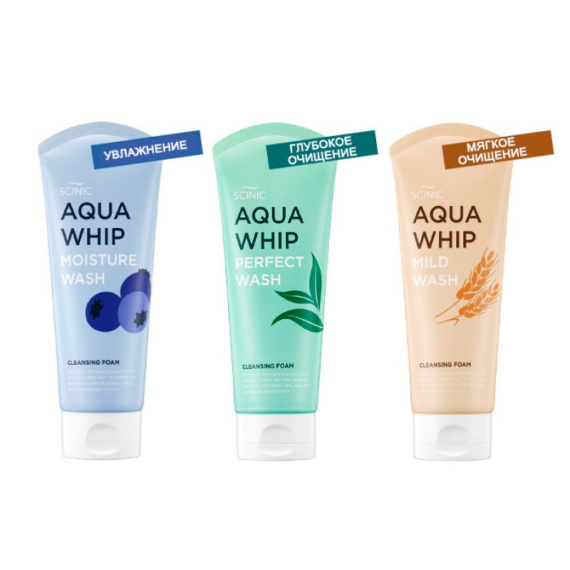 Пенка для умывания SCINIC Aqua Whip Cleansing Foam - 120 мл Пенка для умывания SCINIC Aqua Whip Cleansing Foam - 120 мл