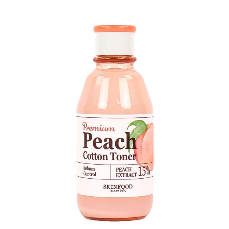 Тонер для лица с контролем жирности SKINFOOD Premium Peach Cotton Toner - 175ml