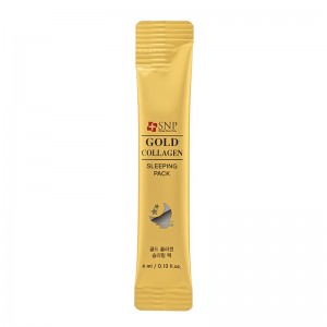 Антивозрастная ночная маска с коллагеном и золотом SNP Gold Collagen Sleeping Pack 4мл