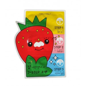 Пластыри от черных точек TONY MOLY Homeless Strawberry Seeds 3-step Nose Pack