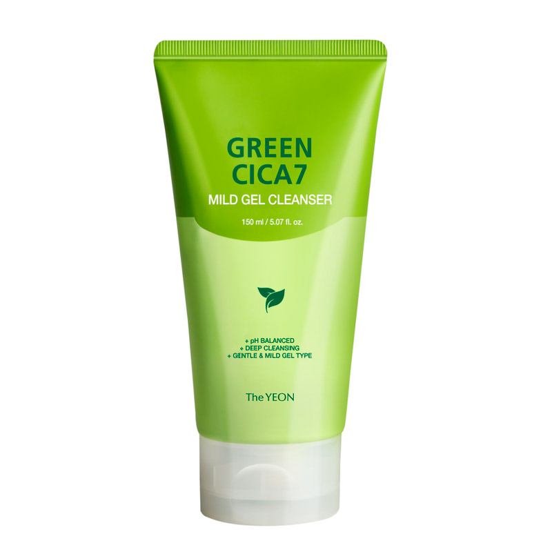 Мягкий гель для умывания с центеллой The YEON Green cica-7 mild gel cleanser 150мл Мягкий гель для умывания с центеллой The YEON Green cica-7 mild gel cleanser 150мл