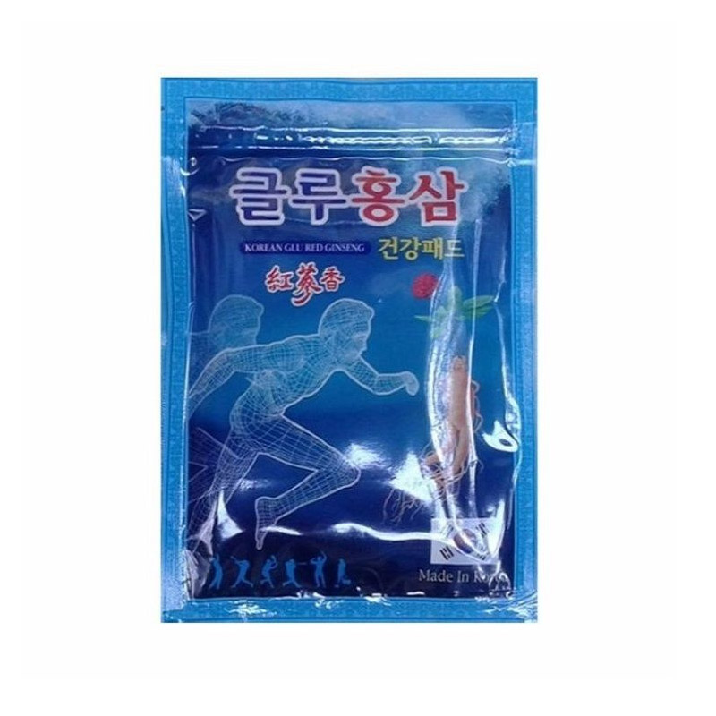 Лечебный пластырь с глюкозамином и красным женьшенем Daejeon Korean Glu Red Ginseng 20шт Лечебный пластырь с глюкозамином и красным женьшенем Daejeon Korean Glu Red Ginseng 20шт