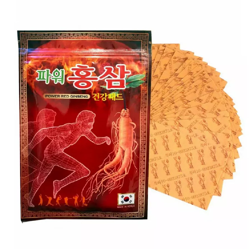 Набор пластырей с красным женьшенем для облегчения боли в суставах Daejeon Korean Red Ginseng Pad 20шт Набор пластырей с красным женьшенем для облегчения боли в суставах Daejeon Korean Red Ginseng Pad 20шт