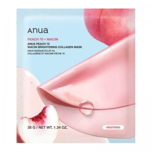Осветляющая гидрогелевая маска с персиком Anua Peach 70 Niacin Brightening Collagen Mask 38гр