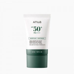 Успокаивающий солнцезащитный крем с хауттюйнией Anua Heartleaf Silky Moisture Sun Cream SPF50+PA++++ 50мл