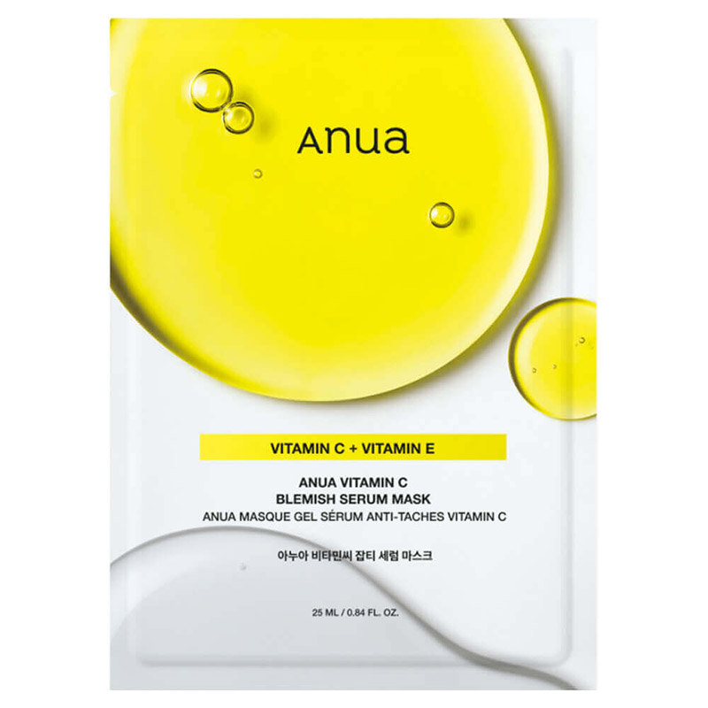 Осветляющая тканевая маска с зелёным лимоном Anua Green Lemon Vita C Blemish Serum Mask 25мл