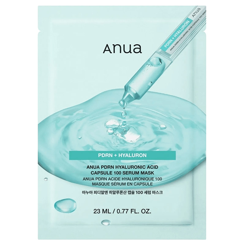 Тканевая маска с ПДРН и гиалуроновой кислотой Anua PDRN Hyaluronic Acid Capsule 100 Serum Mask Sheet 23мл