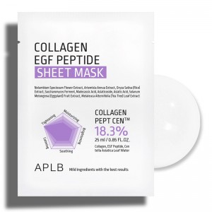 Тканевая маска с коллагеном и пептидами для упругости кожи APLB Collagen EGF Peptide Sheet Mask 25мл