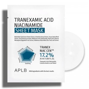 Тканевая маска с транексамовой кислотой и ниацинамидом APLB Tranexamic Acid Niacinamide Sheet Mask 25мл