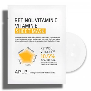 Тканевая маска с ретинолом APLB Retinol Vitamin C Vitamin E Sheet Mask 25мл