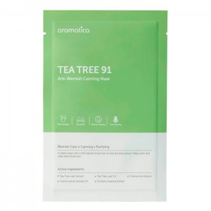 Антибактериальная тканевая маска AROMATICA Tea Tree 91 Anti-Blemish Calming Mask - 16 гр